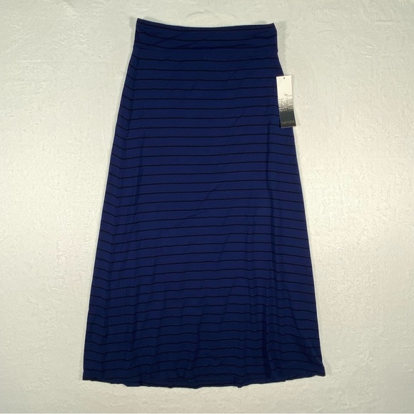 NWT Kensie Women's  Skirt  Blue/ Black Stripe‎  size Small Boho Hippie Spring - Picture 1 of 10